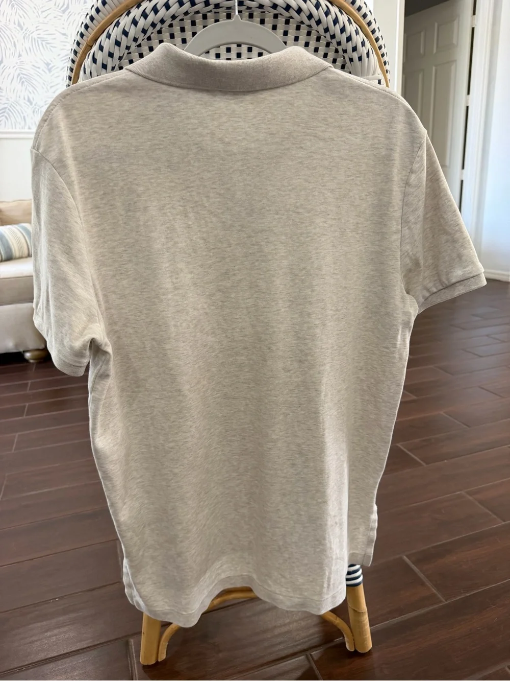 Polo Ralph Lauren Men's Large Heather Gray Short Sleeve Polo Shirt Classic Fit